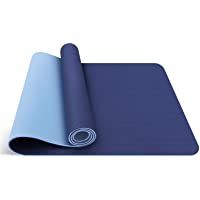 Oudort Esterilla Yoga Mat Antideslizante Profesional de Material Ecológico TPE con Doble Capa Gruesa de 6mm y Correa de…